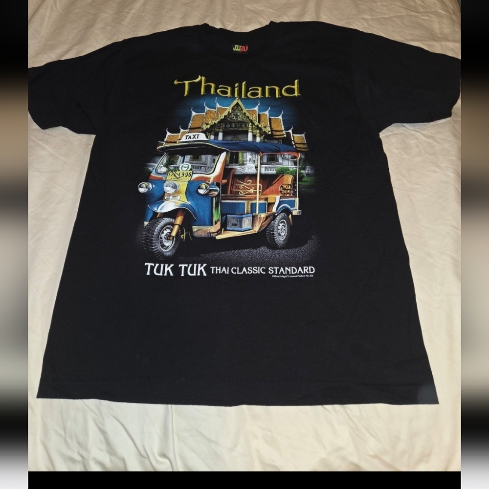 Black Thailand Tuk Tuk Graphic T-Shirt